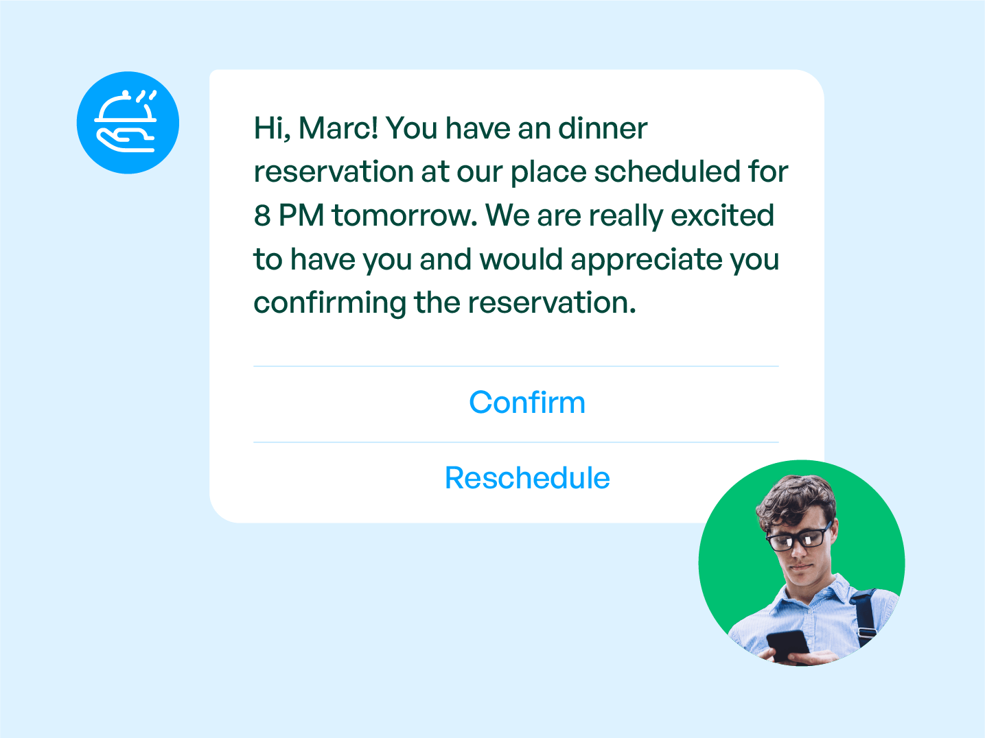 For booking confirmations